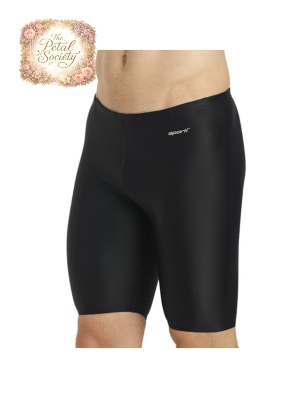 Mens Athletic Jammer Swimsuit Compression Drawstring Chlorine Resistant